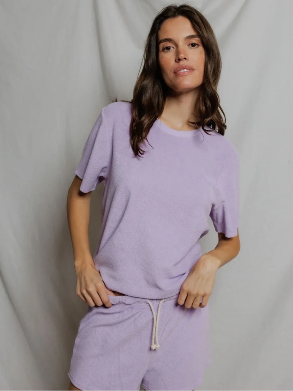 PerfectWhiteTee Donna 100% Cotton Terry Short Sleeve Tee UltraViolet